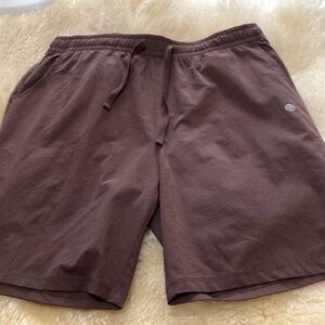 Brown knit athletic shorts size L